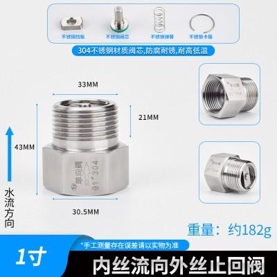 3/4" 1" BSP Наружная Внутренняя Нержавеющая Сталь 304 Обратный Односторонний Клапан Вода Газ Масло 240 Градусов Цельсия 3000 PSI