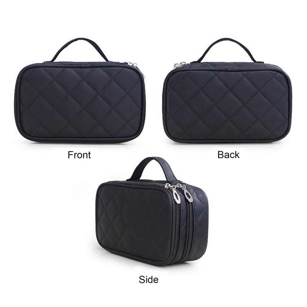 Double Diamond Lattice Waterproof Cosmetic Bag Portable Travel Cosmetic Storage Bag Large Capacity