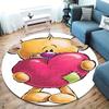 Diddl Round Area Rug,Carpet Rug for Living Room Bedroom Sofa Playroom Decor,Non-slip Floor Mat
