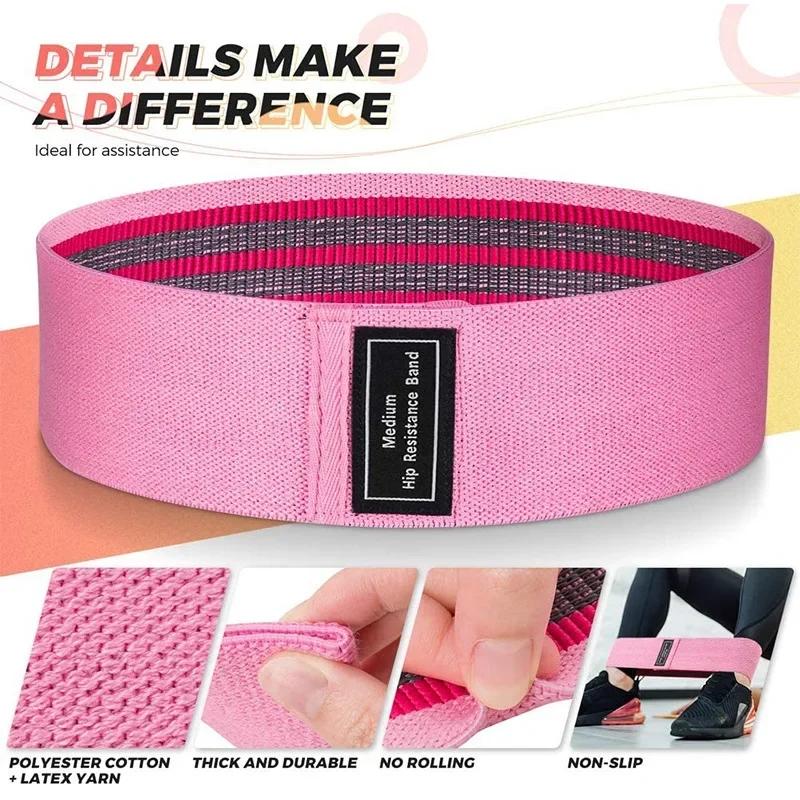 1/2/3PCS Elastic Bands Fitness Resistance Bands Yoga Pilates Hip Circle Expander Bands Gym Training Home Workout Equipm Practical Use