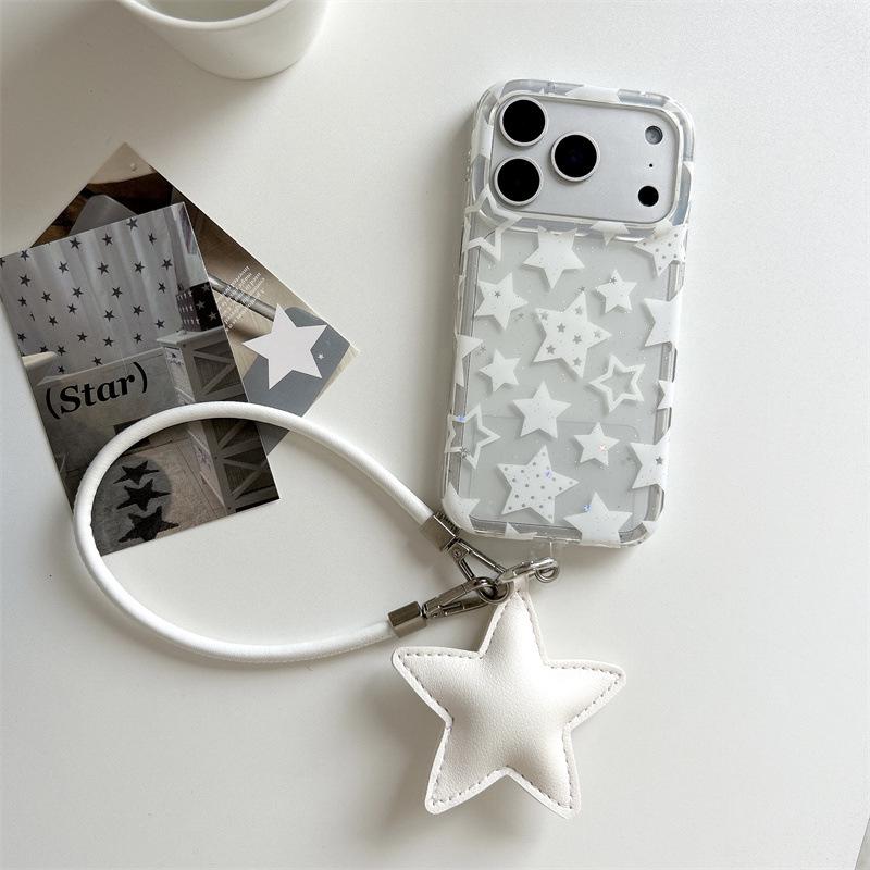 Чехол со звездами и блестками в корейском стиле для iPhone 17, 16 Pro Max, 15, 14