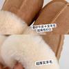 Cowhide Version~ Slippers Women Wear Winter Fur Integrated Thick-soled Bag Head Fluffy Slippers Plush Snow Boots Cotton Shoes