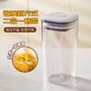 Airtight Press-Top Storage Containers Kitchen Pantry Grains Pet Treats Square Transparent Food Organizer Boxes