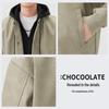 :CHOCOOLATEit Men's American Style Hooded Patchwork Jacket