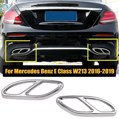 W213 задняя часть глушителя выхлопной трубы, наконечник, накладка, рамка для Mercedes Benz E Class E200 2016 2017 2018 автомобиля