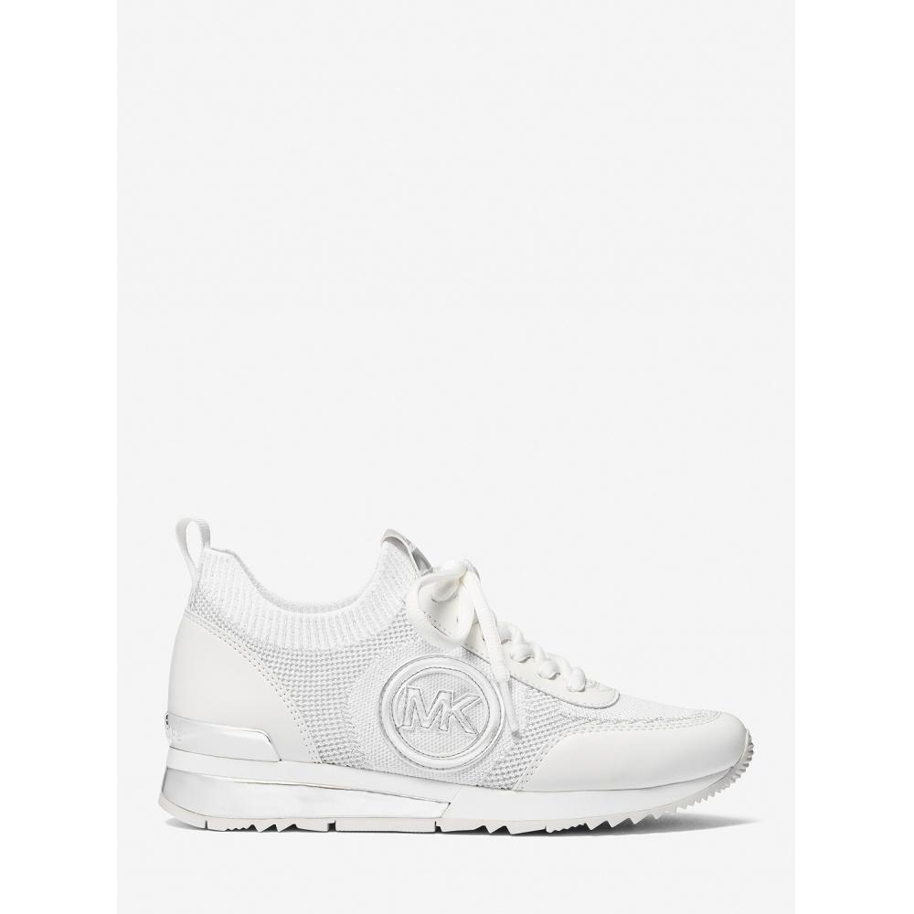 Michael Kors Металлизированные кроссовки из эластичного трикотажа 49h3jnfs3d40 Серебристый