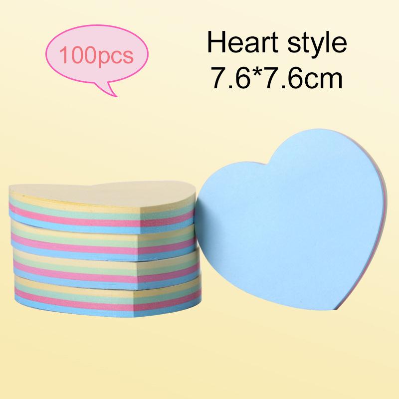 100sheet/set Sticky Notes Office and Study Notes Color Student Sticky Notes Tear-off Message and Note-taking Notebook TMZ