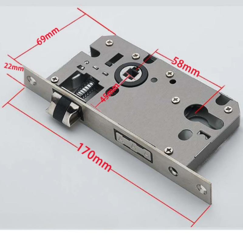 White Bedroom Door Lock, Silent Split Lock, Household Wooden Door Handle Lock