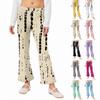 Girls' Flared Leggings - Printed Bell Bottom Pants