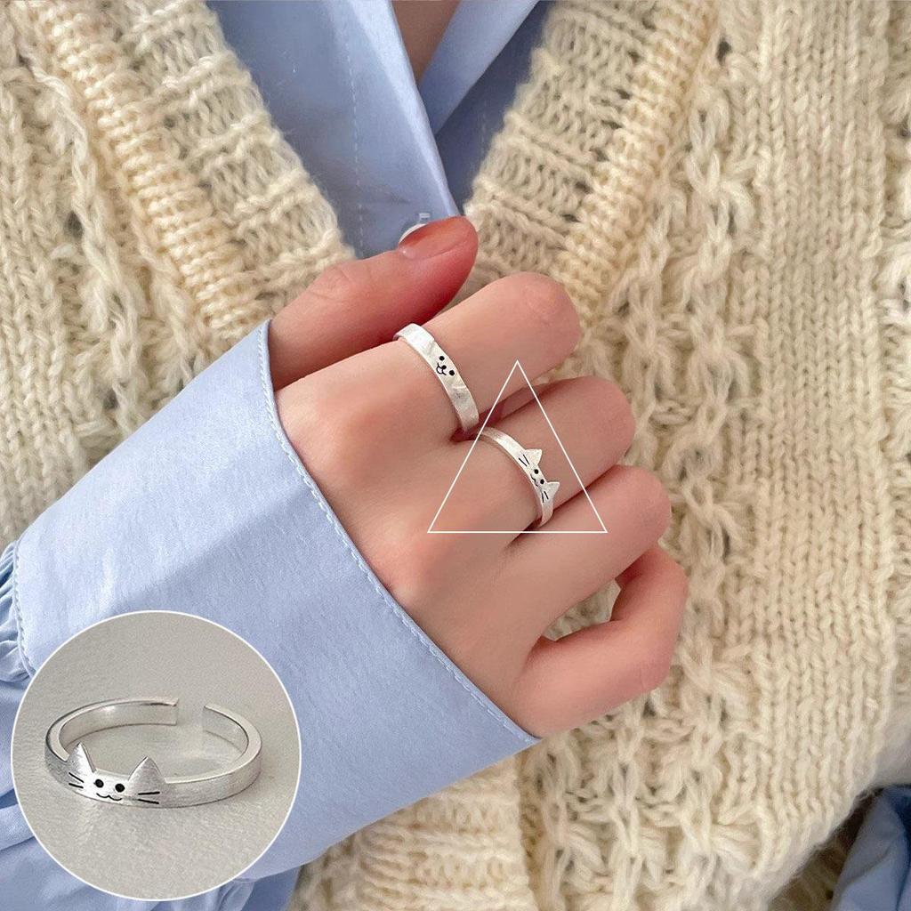 Элегантное посеребренное кольцо S925 светло-голубого цвета с открытым дизайном для женщин - Универсальное, модное и роскошное кольцо на указательный палец.