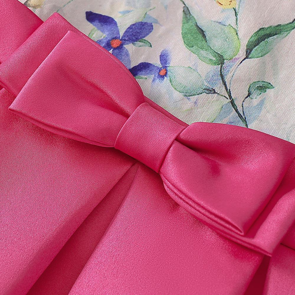 Платье для крещения младенцев для девочек, детские платья для свадебной вечеринки, тюлевое платье с бантом и бисером, платье на крестины, детская одежда на день рождения