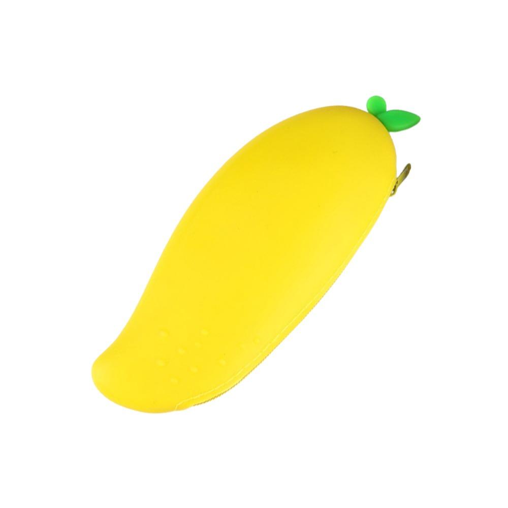 Simulated Fruit Pencil Case Silicone Stationery Pouch Portable Pen Bag  School Office