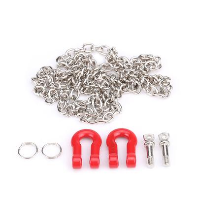 1:Металлическая цепь и буксировочные шаклы масштаба 10 для RC-краулера SCX10 D90, аксессуар для грузовика