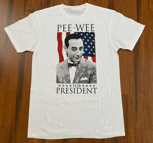 Vtg Paul Pee-Wee Herman For President Cotton White All Size Unisex Shirt