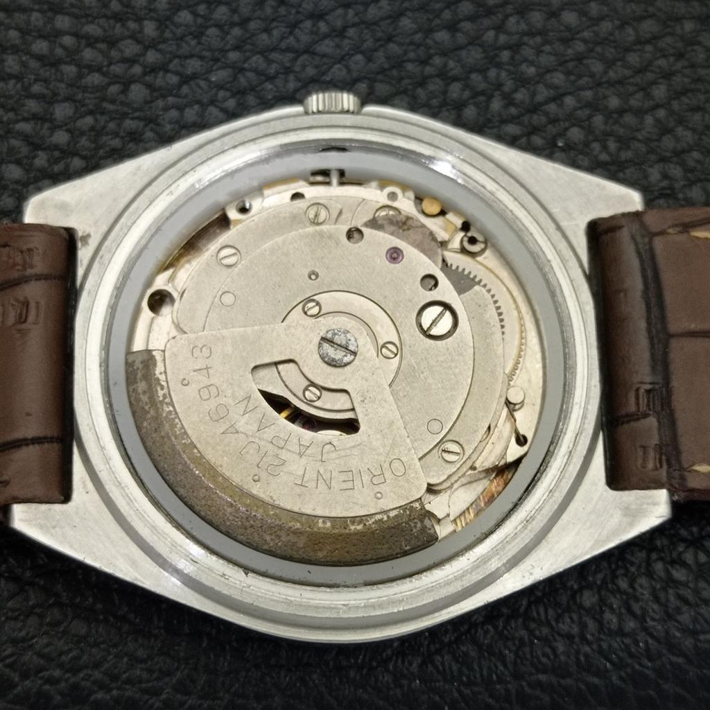 Orient AUTOMATIC 46943 JAPAN MENS VINTAGE PEACH COLOR DIAL WATCH A701820-5 R207-a701820