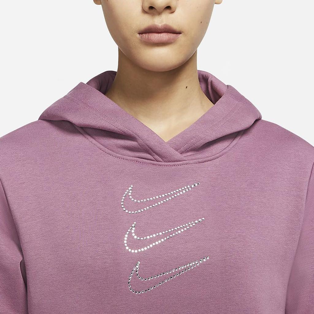 Nike Толстовки Женские Светло-Шелковичный Красный С Капюшоном Умеренная Обычная CU6622-533