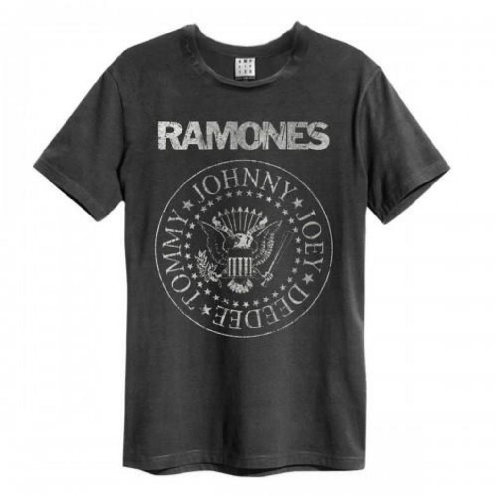 Усиленная Классическая Унисекс Взрослая Футболка Ramones с Печатью Барана
