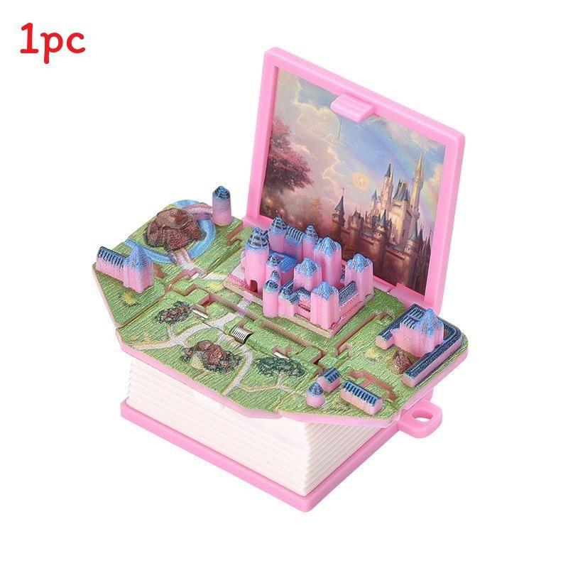 Брелок-брелок 3D Pop-Up Puzzle Book с сценой крепости для снятия стресса и в качестве креативного подарка