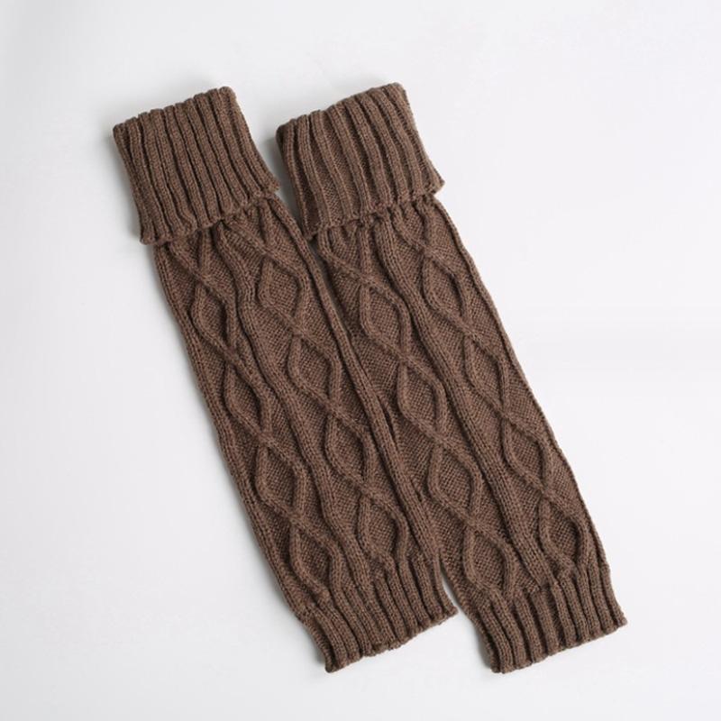 Женские вязаные крючком зимние носки для ботинок теплые вязаные шерстяные гетры длинные носки высокие теплые леггинсы