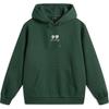 Li Ning Sports Lifestyle Series свободная толстовка с капюшоном с американским принтом и буквами теплая флисовая повседневная универсальная женская толстовка кленово-зеленого цвета AWDU923-13