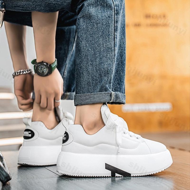Мода 2025 Осень Нишевая мода Повседневная обувь на толстой подошве для мужчин Модный тренд Низкий верх Удобные Универсальные Кроссовки на шнуровке на платформе
