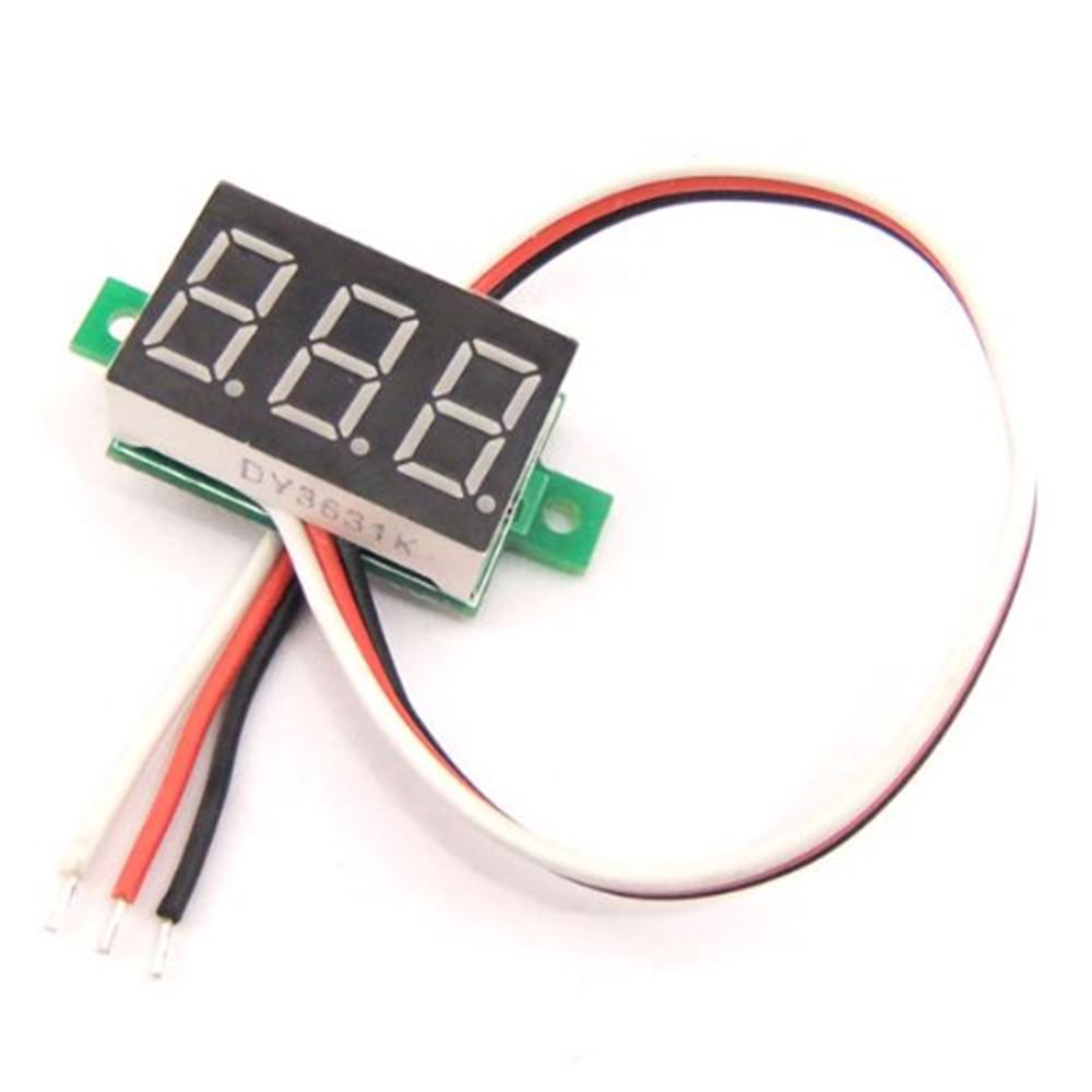 0.36 Inch Digital Three-Wire Motorcycle Voltmeter, DC 0V-30V Display