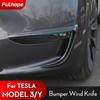 Futhope Air нож противотуманная фара защита от ножа для бровей и ветра для модели Tesla 3 года 2018-2023 модификация автомобильная переупаковка