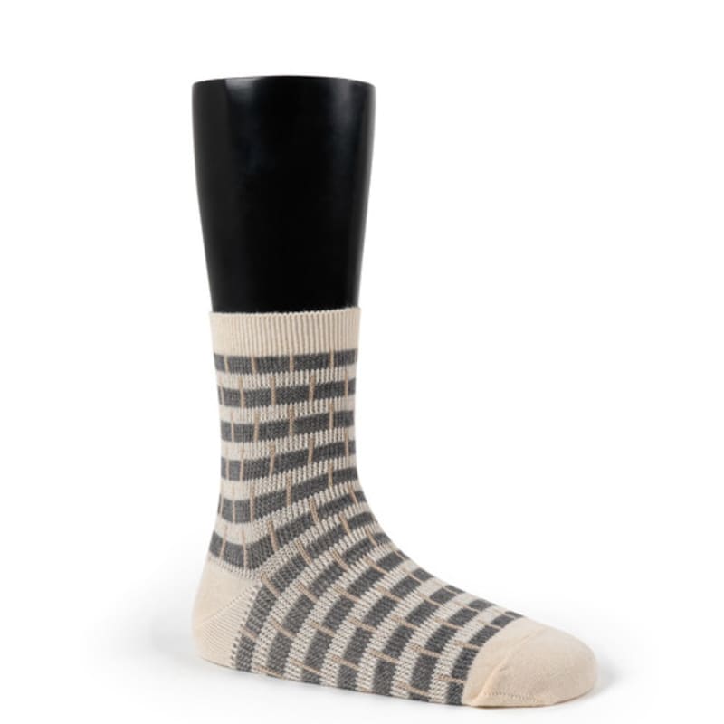 Abiruz Women's Tone-on-Tone Brick Pattern Socks HM-66-WBT