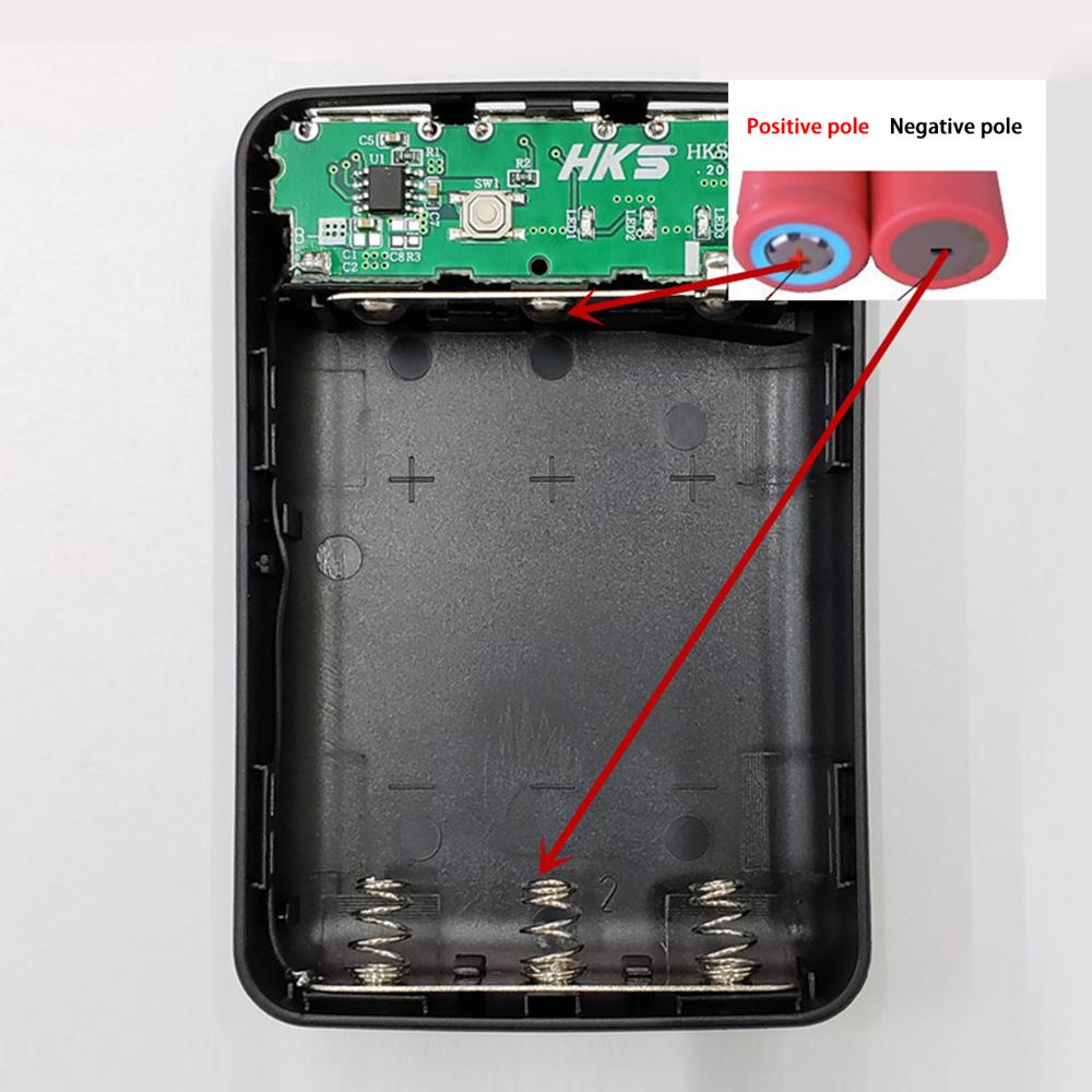 Корпус Power Bank 18650 DIY, 3 USB-выхода, пластиковый корпус с ЖК-дисплеем, корпус для портативного аккумулятора, без пайки