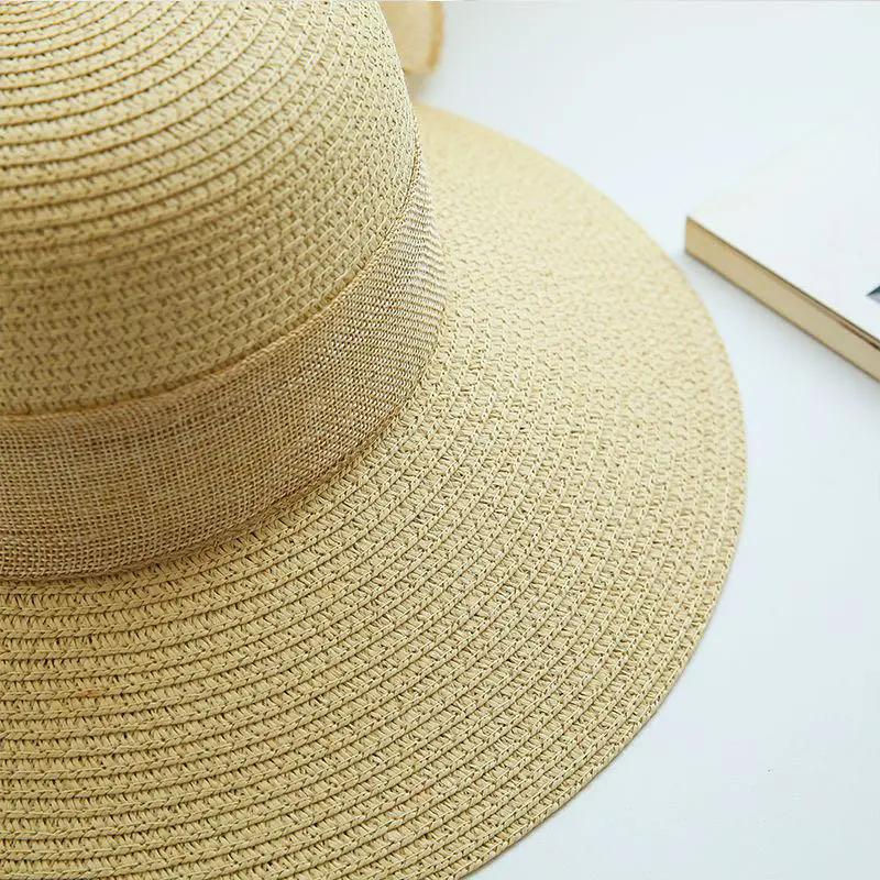WTEMPO Женские однотонные повседневные универсальные дышащие шляпы от солнца, летние широкополые шляпы для путешествий на открытом воздухе и пляжа