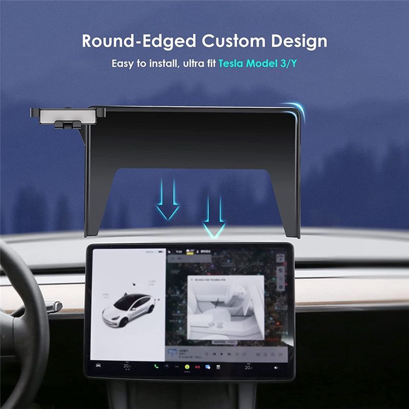 Car Cellphone Mount For Tesla Model 3 Model Y, Dashboard Phone Holder Stand 360° Rotation Adjustable Accessories