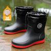 Men Rain Boots Non-slip Light Hiking Rain Shoes Slip On Waterproof Outdoor Leisure Rubber Fishing Shoes Work Water Shoes