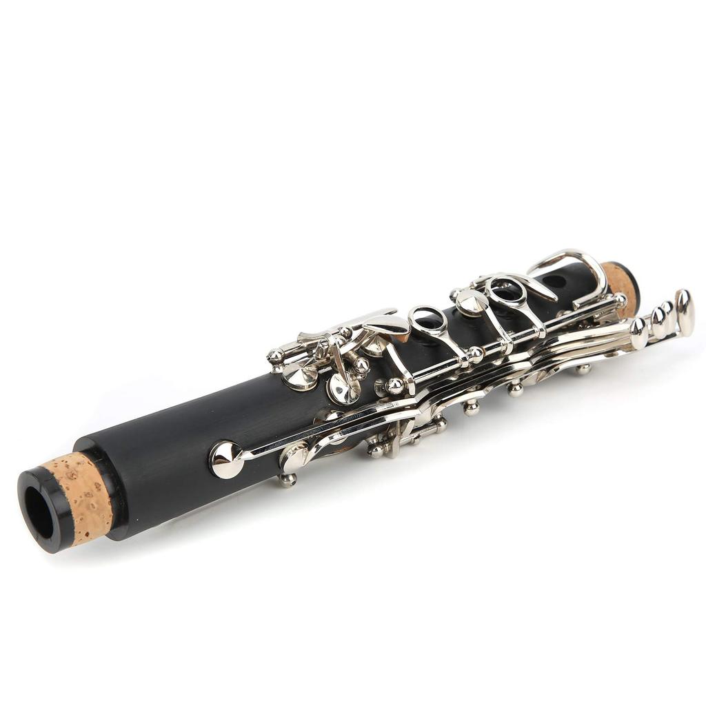 17-Key B-Flat Clarinet Set for Students, Professional B-Flat Clarinet, Includes BB Cleaning, Cross Reeds, and Driver Box (Black)