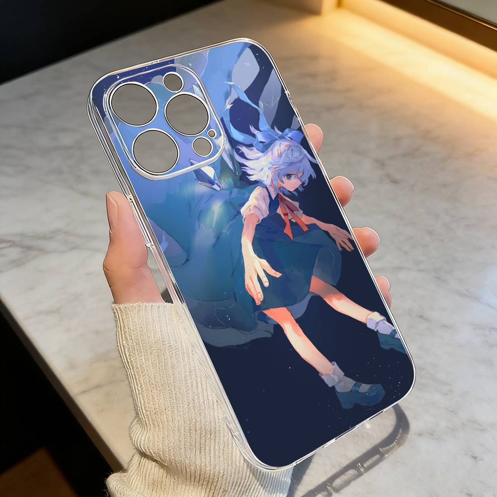 Touhou Project Cirno Phone Case For iPhone 17 16 15 14 13 12 11 Mini Pro Max Plus Transparent Cover