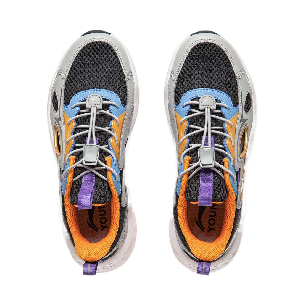 Li Ning Детская спортивная повседневная обувь из синтетической кожи, модная, простая, удобная, эстетичная, низкая, повседневная, мужские кроссовки YKCU140-5