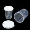 10Pcs/Set 50/100Ml Clear Pp Liquid Pill Measuring Cups With Cap Travel Pill Box Medicine Organizer Holder Cup Container For Liquid Medicine