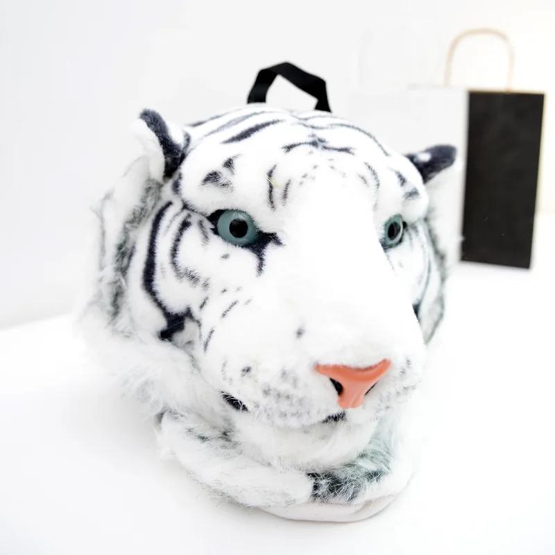 3D Animal Design Backpack for Girl Tiger Lion Leopard Panda Fur School Bags Women Chain Clutch Crossbody Shoulder Bags Purse