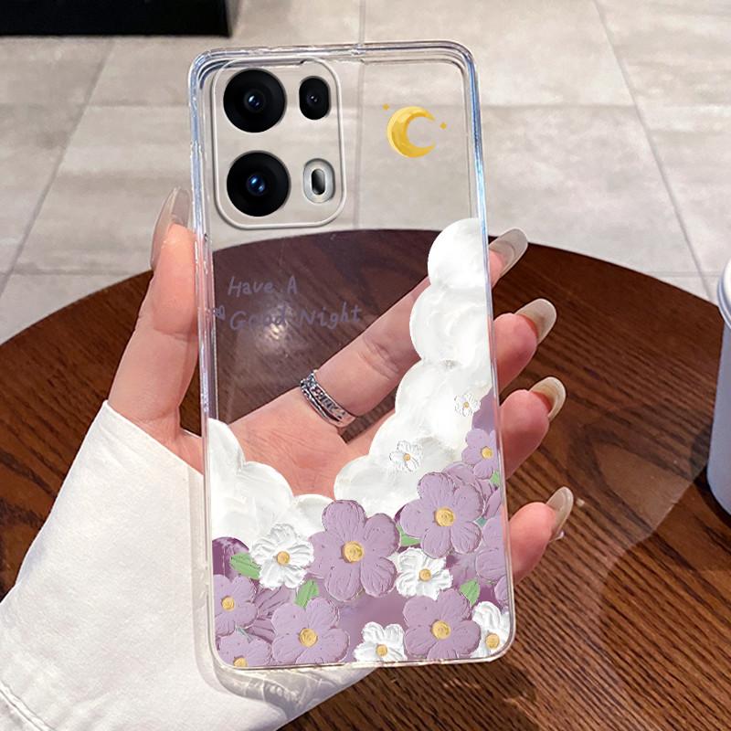 Casing For OPPO Reno 13 Pro 5G Reno13 Case Aesthetic Cute Cat Cartoon Soft Silicone Back Cover Transparent TPU Phone Case Bumper