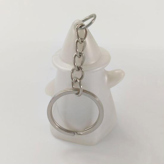 Брелок для ключей с привидением на Хэллоуин со светящимся брелоком-призраком, цветное ожерелье с подсветкой, аксессуары для привидения на Хэллоуин