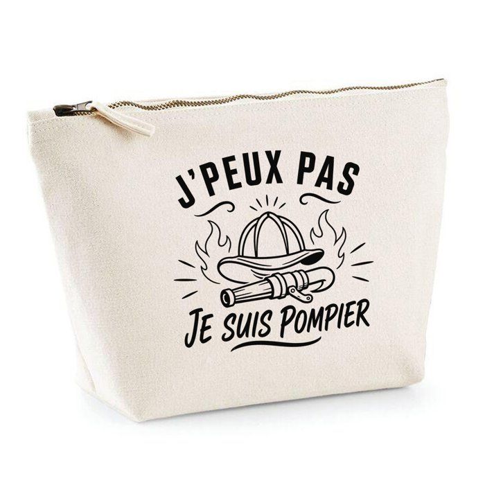 Trousse de toilette - PLANETEE - J'peux pas minimaliste - Beige - 100% coton - 3 L