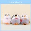Little Plush Penguin Keychain With Glasses Designed With A Checkered Bow Tie