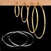 Unique Women Big Circle Hoop Earrings Stainless Steel Party Club Pub Jewelry