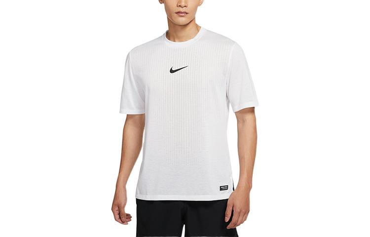 Nike T Shirts Men's White Crew Neck Moderate Straight Fit DD1704-100