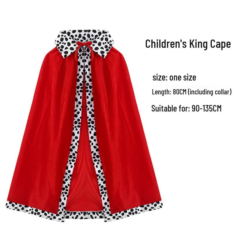 Красная накидка-шаль для Хэллоуина, дня рождения, вечеринки или Рождества - костюм короля и принца для детей и взрослых
