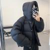 Women's Black Hooded Goose Down Puff Jacket