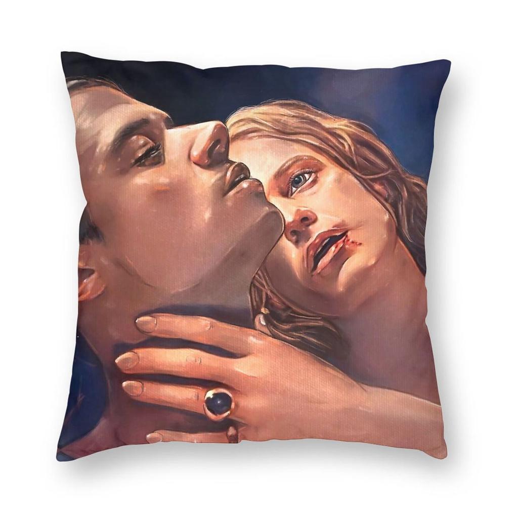 Interview With A Vampire Lestat And Louis Pillowcase Polyester Linen Velvet Pattern Zip Decor Throw Pillow Case Home Cushion 18"