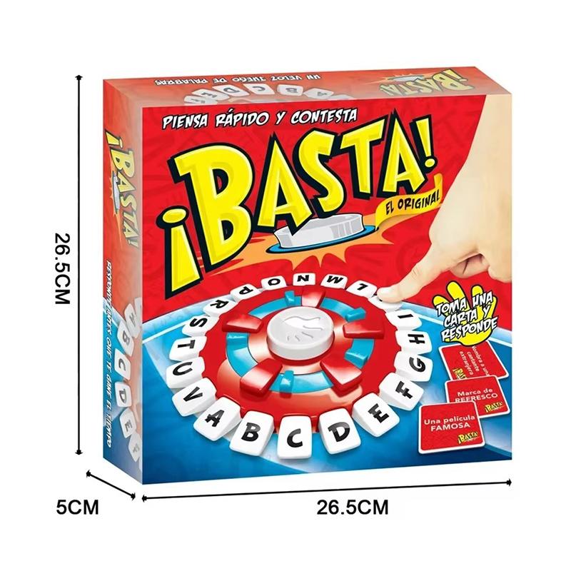 Испанская игра Basta Быстрые Семейные Сборы Буквы Игрушки Для Взрослых Детей Изучение Букв Испанский Язык Настольные Игры