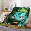 1pc Bulbasaur, Pokémon Blanket Lightweight Flannel Blanket Throw Blanket For Sofa, Bed, Travel, Camping, Livingroom, Office, Couch
