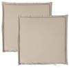 VidaXL Coussins de siège de jardin lot de 2 taupe 45x45x2 cm carré, coussin de siège, coussin de siège extérieur, coussin de 847722