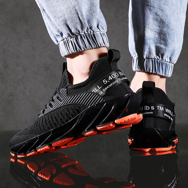 Men's Fashion White Sneakers Mesh Breathable Shoe Sole Wear-resistant Large Size Men's Shoes